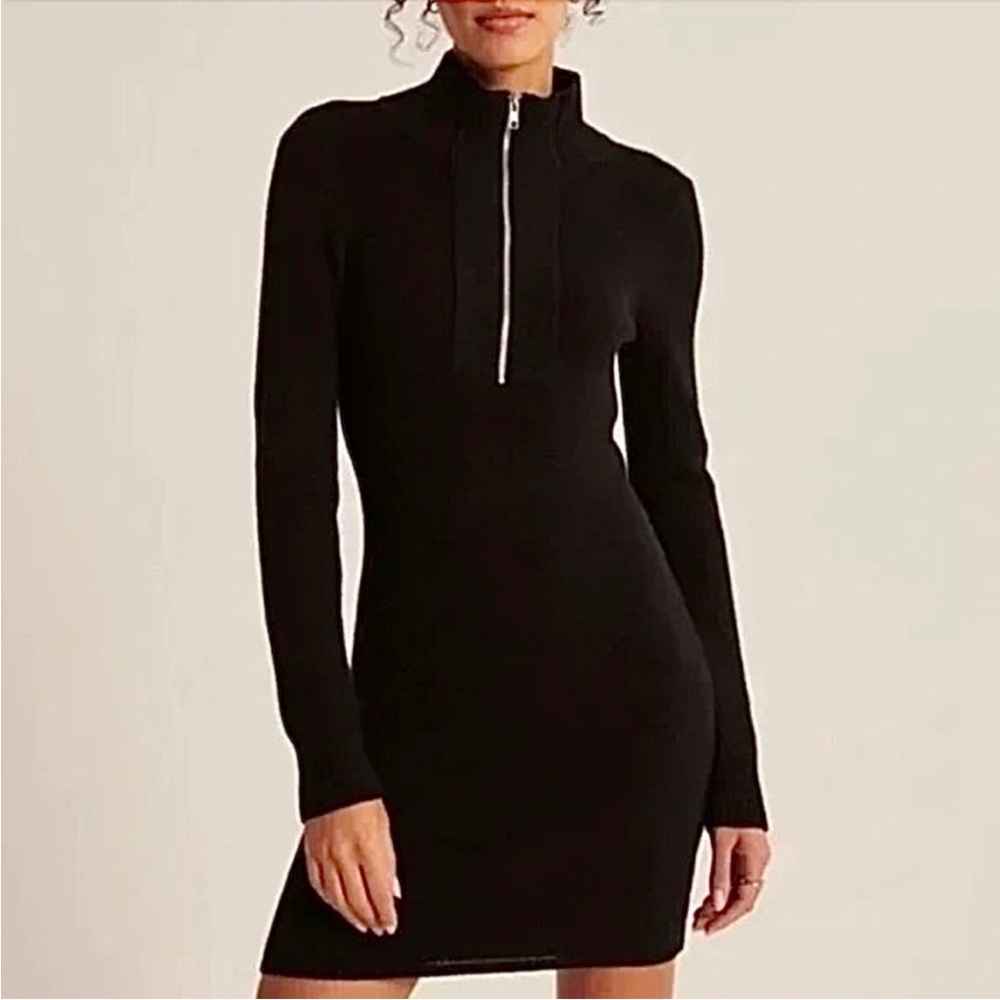 Abercrombie & Fitch Black Long Sleeve Dress
